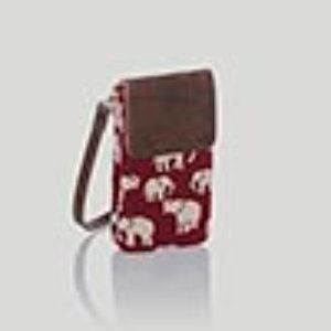 Thirty-One Red and Brown Elephant Crossbody Bag